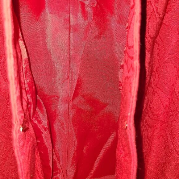 Coldwater Creek Red Blazer Jacket Long Sleeve Size 12 - Picture 3 of 9